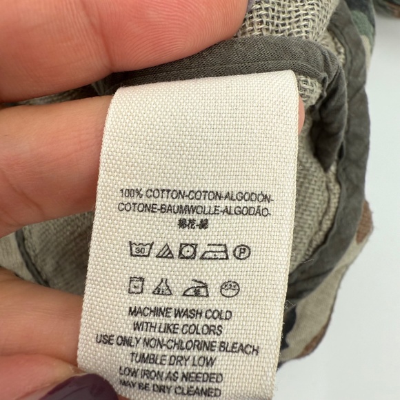 Free People Blazer Women 0 Green Camouflage Fitted Jacket Buttons Army Knit - Picture 9 of 12